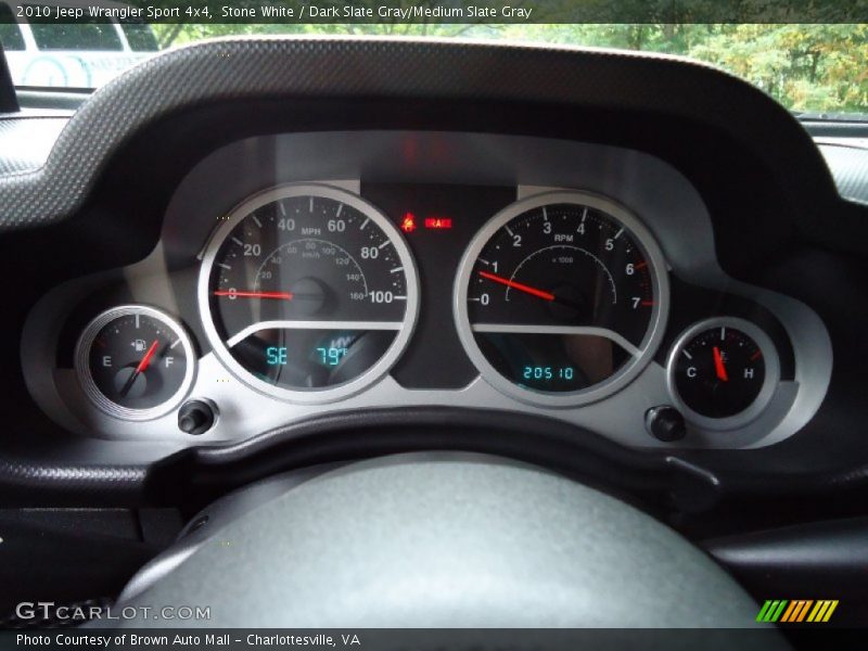 Stone White / Dark Slate Gray/Medium Slate Gray 2010 Jeep Wrangler Sport 4x4