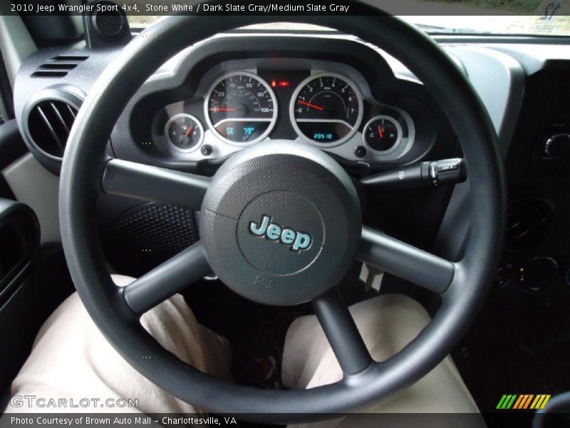 Stone White / Dark Slate Gray/Medium Slate Gray 2010 Jeep Wrangler Sport 4x4