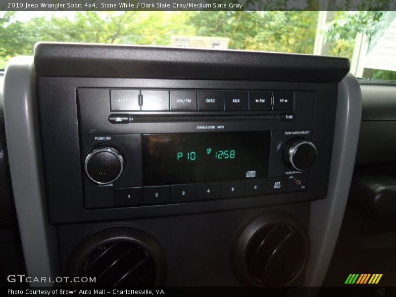 Stone White / Dark Slate Gray/Medium Slate Gray 2010 Jeep Wrangler Sport 4x4
