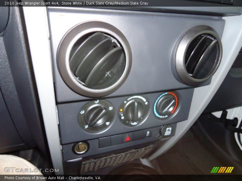 Stone White / Dark Slate Gray/Medium Slate Gray 2010 Jeep Wrangler Sport 4x4