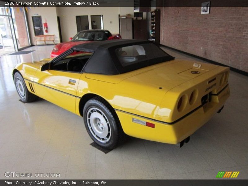  1986 Corvette Convertible Yellow