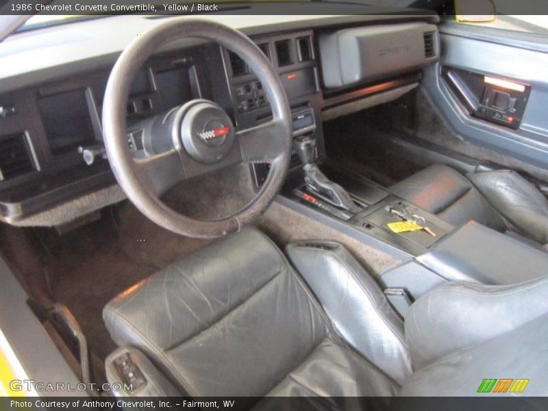 Black Interior - 1986 Corvette Convertible 