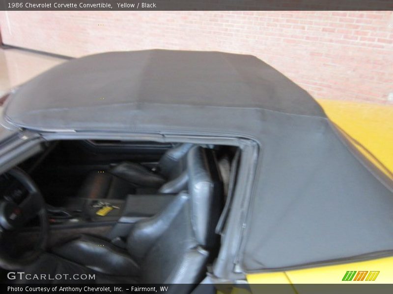 Yellow / Black 1986 Chevrolet Corvette Convertible