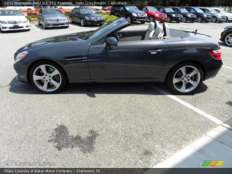 Steel Grey Metallic / Ash/Black 2012 Mercedes-Benz SLK 350 Roadster