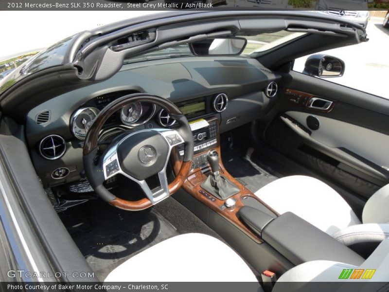 Steel Grey Metallic / Ash/Black 2012 Mercedes-Benz SLK 350 Roadster