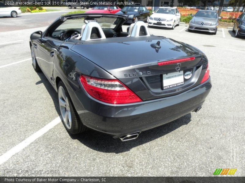 Steel Grey Metallic / Ash/Black 2012 Mercedes-Benz SLK 350 Roadster