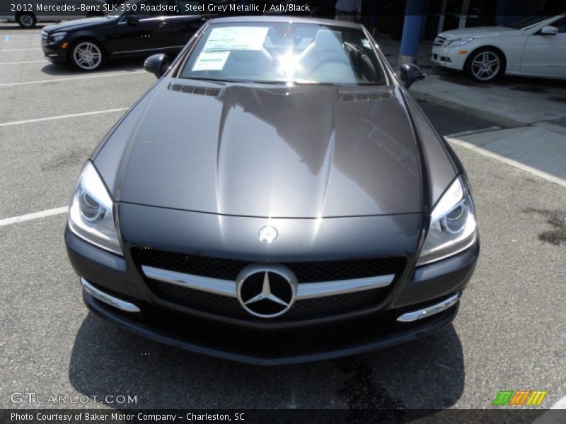 Steel Grey Metallic / Ash/Black 2012 Mercedes-Benz SLK 350 Roadster