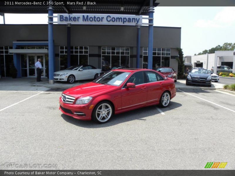 Mars Red / Black 2011 Mercedes-Benz C 350 Sport