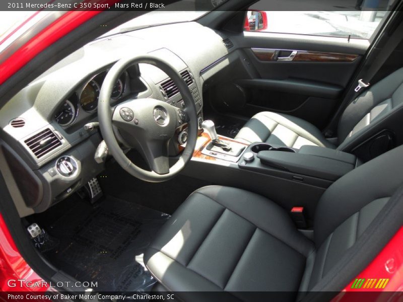 Mars Red / Black 2011 Mercedes-Benz C 350 Sport