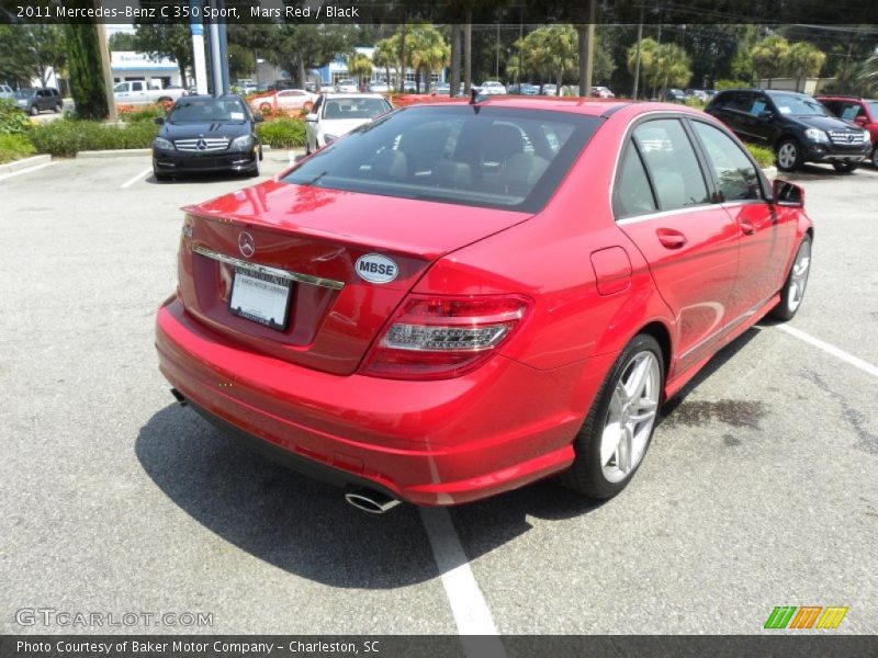 Mars Red / Black 2011 Mercedes-Benz C 350 Sport