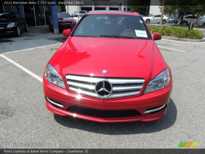 Mars Red / Black 2011 Mercedes-Benz C 350 Sport