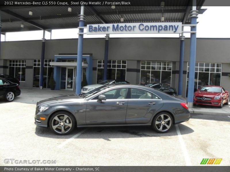 Steel Grey Metallic / Porcelain/Black 2012 Mercedes-Benz CLS 550 Coupe