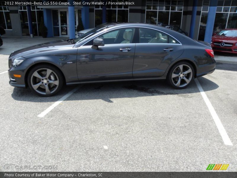 Steel Grey Metallic / Porcelain/Black 2012 Mercedes-Benz CLS 550 Coupe