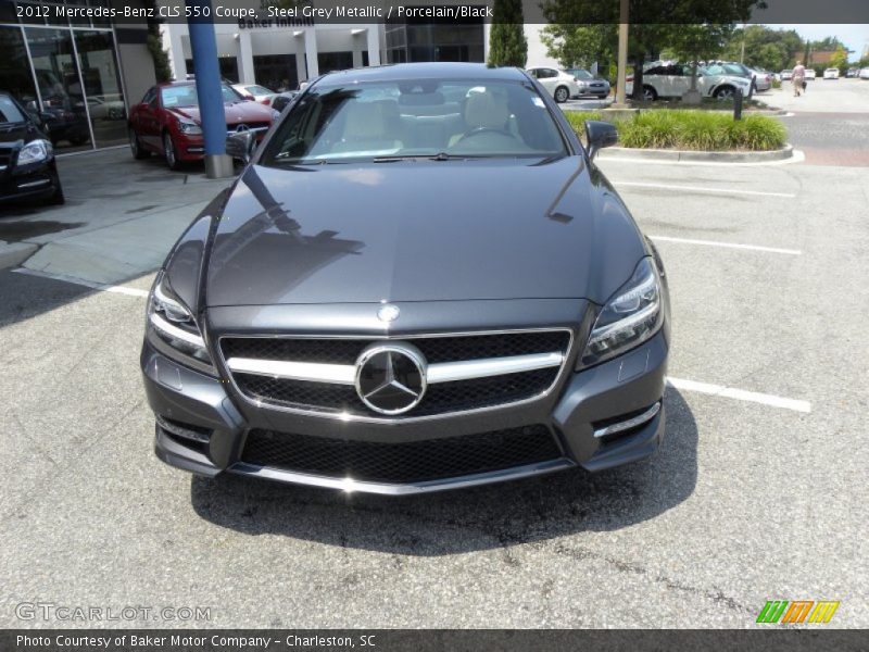 Steel Grey Metallic / Porcelain/Black 2012 Mercedes-Benz CLS 550 Coupe