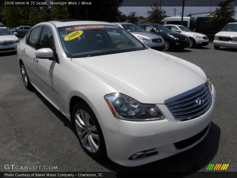 Moonlight White / Wheat 2008 Infiniti M 35 Sedan