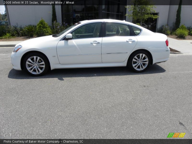 Moonlight White / Wheat 2008 Infiniti M 35 Sedan