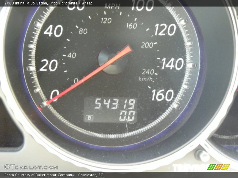 Moonlight White / Wheat 2008 Infiniti M 35 Sedan