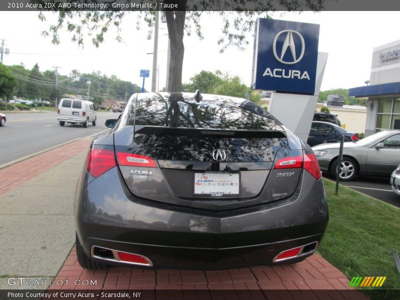 Grigio Metallic / Taupe 2010 Acura ZDX AWD Technology