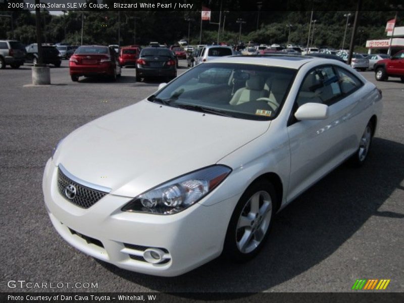 Blizzard White Pearl / Ivory 2008 Toyota Solara SLE V6 Coupe