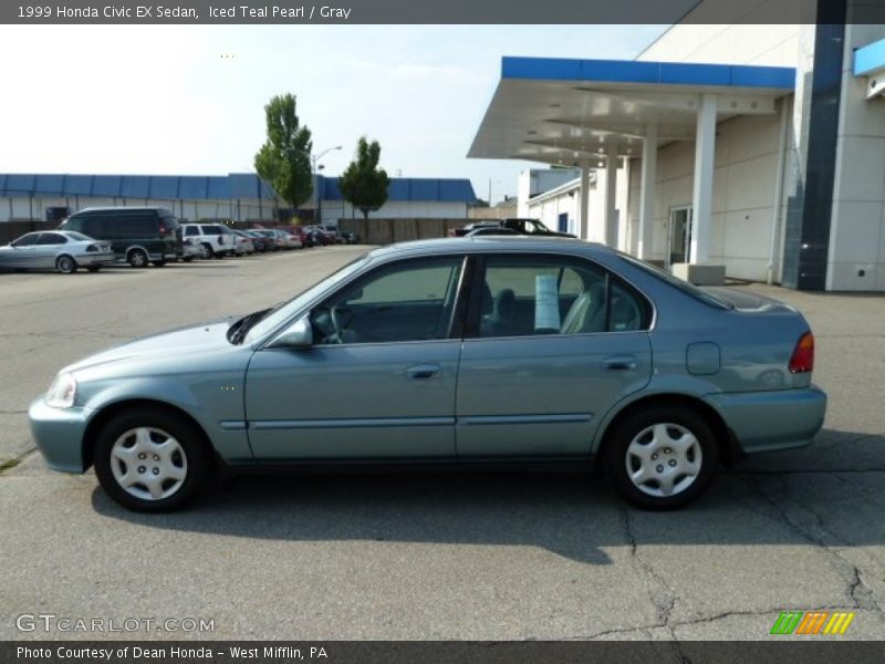 Iced Teal Pearl / Gray 1999 Honda Civic EX Sedan