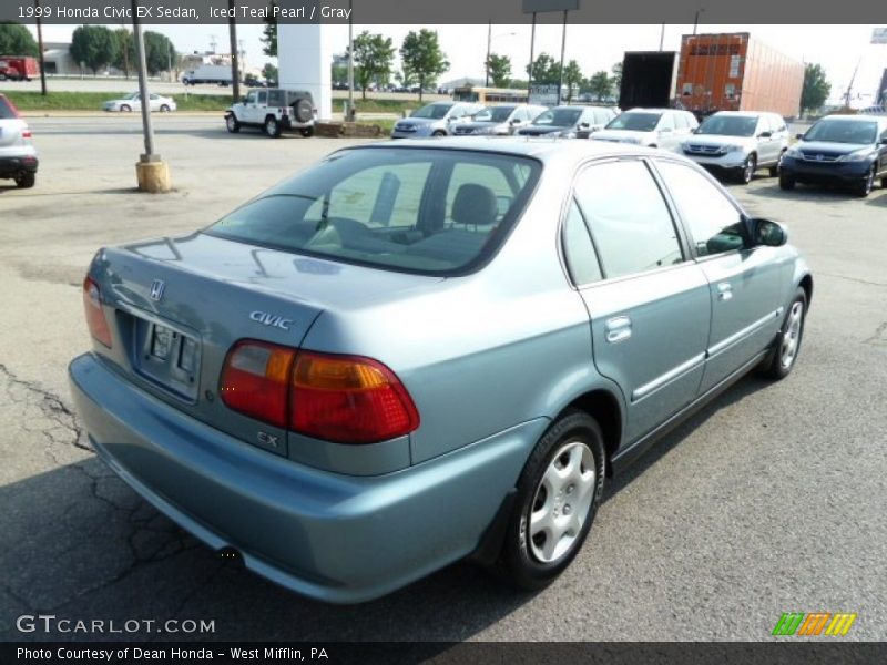 Iced Teal Pearl / Gray 1999 Honda Civic EX Sedan