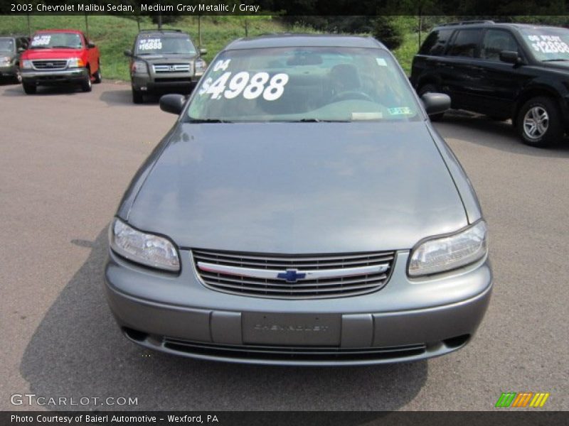Medium Gray Metallic / Gray 2003 Chevrolet Malibu Sedan