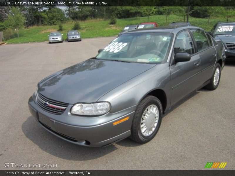 Medium Gray Metallic / Gray 2003 Chevrolet Malibu Sedan