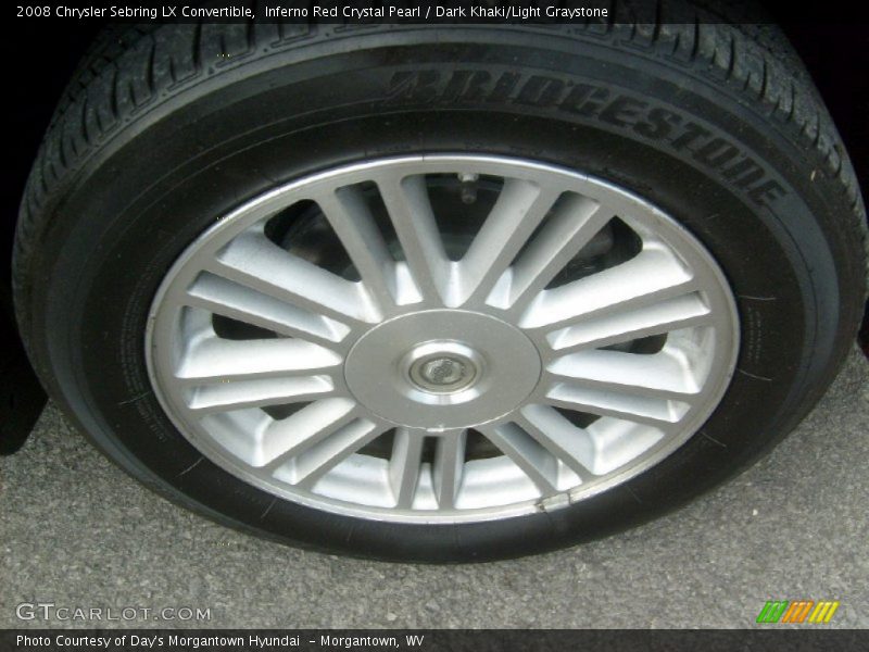 Inferno Red Crystal Pearl / Dark Khaki/Light Graystone 2008 Chrysler Sebring LX Convertible