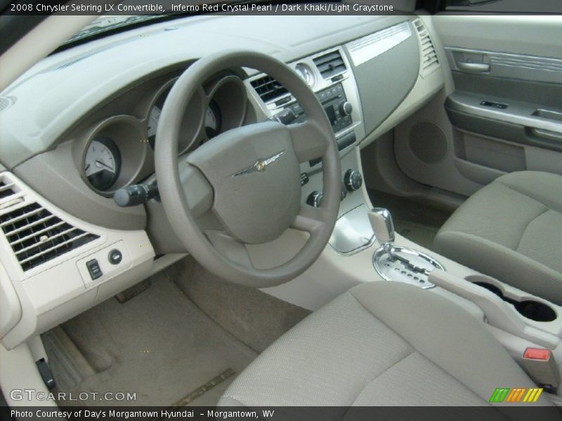 Inferno Red Crystal Pearl / Dark Khaki/Light Graystone 2008 Chrysler Sebring LX Convertible