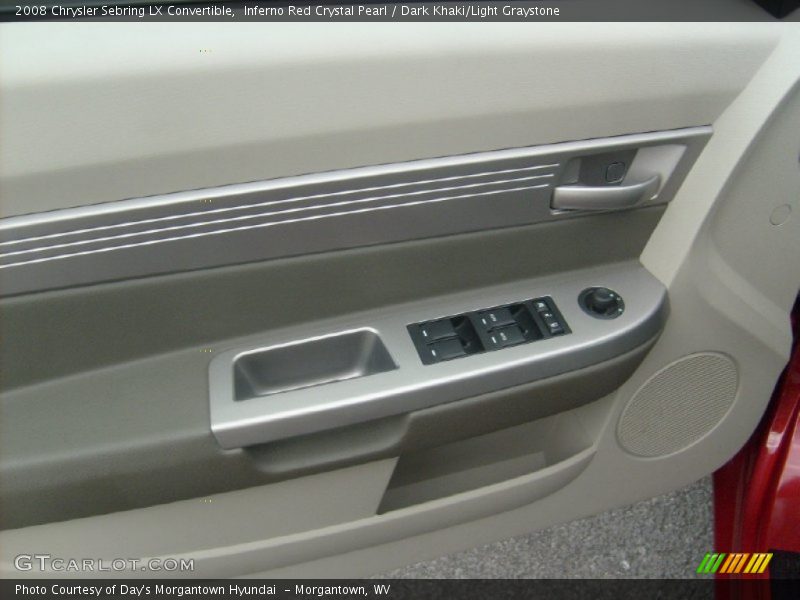 Inferno Red Crystal Pearl / Dark Khaki/Light Graystone 2008 Chrysler Sebring LX Convertible