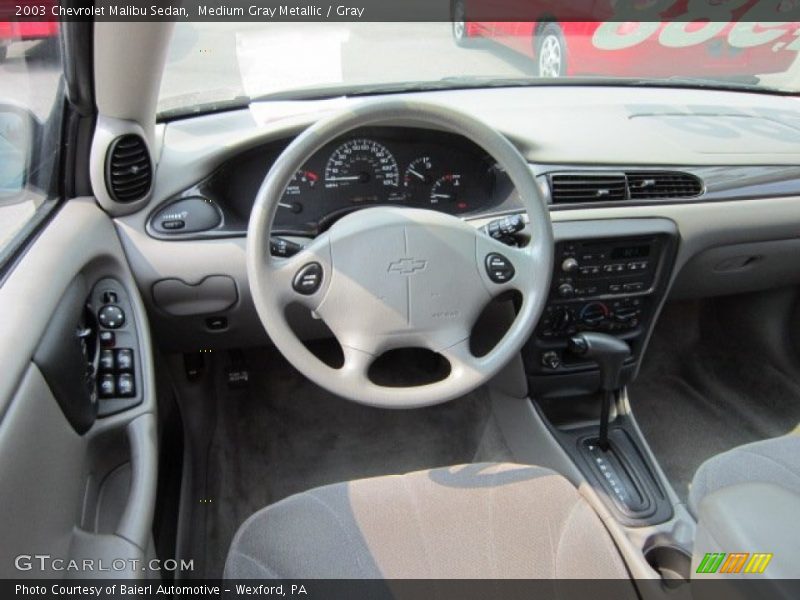 Medium Gray Metallic / Gray 2003 Chevrolet Malibu Sedan