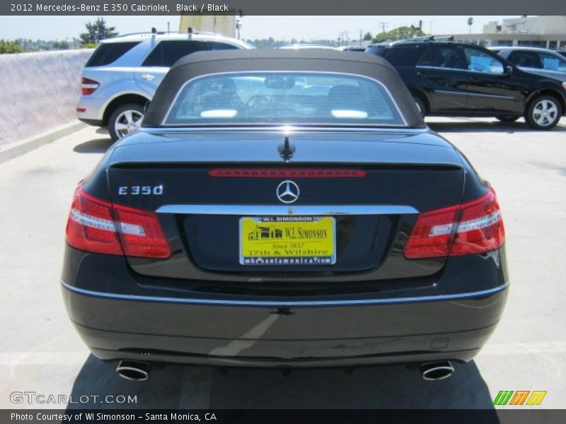 Black / Black 2012 Mercedes-Benz E 350 Cabriolet