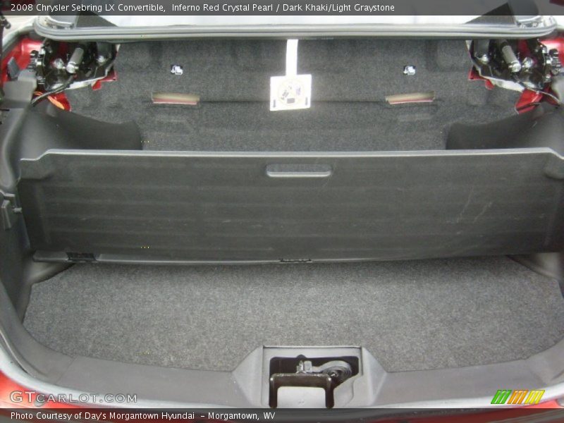 Inferno Red Crystal Pearl / Dark Khaki/Light Graystone 2008 Chrysler Sebring LX Convertible