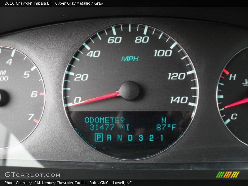 Cyber Gray Metallic / Gray 2010 Chevrolet Impala LT
