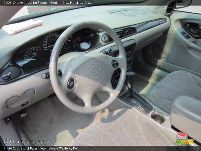 Medium Gray Metallic / Gray 2003 Chevrolet Malibu Sedan