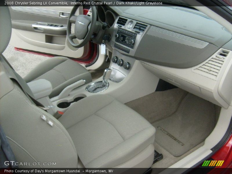 Inferno Red Crystal Pearl / Dark Khaki/Light Graystone 2008 Chrysler Sebring LX Convertible