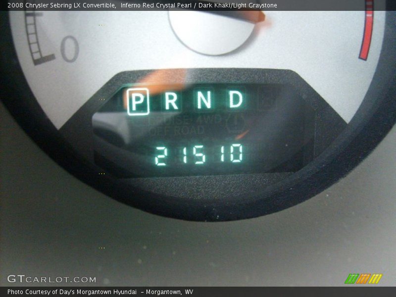 Inferno Red Crystal Pearl / Dark Khaki/Light Graystone 2008 Chrysler Sebring LX Convertible