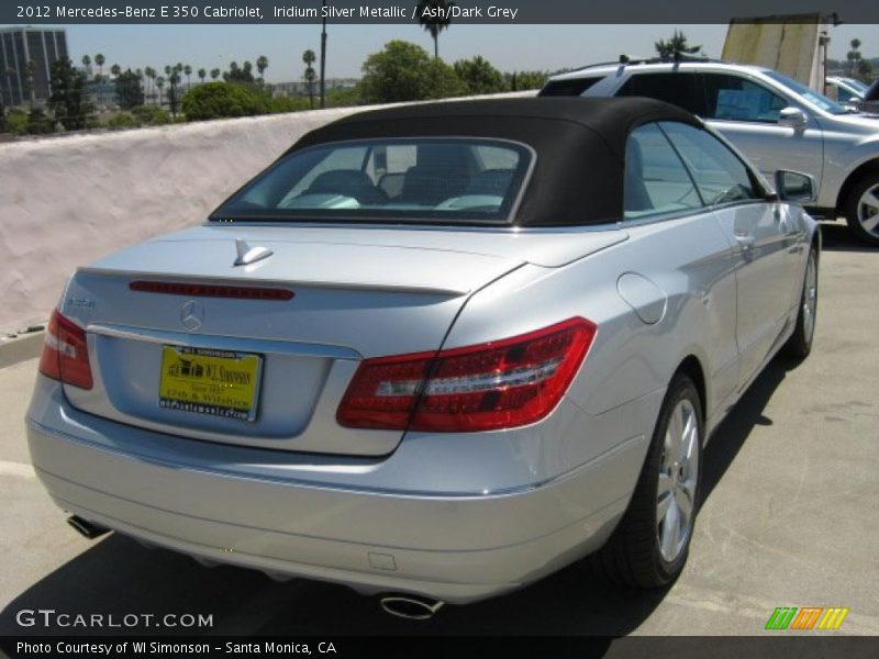 Iridium Silver Metallic / Ash/Dark Grey 2012 Mercedes-Benz E 350 Cabriolet