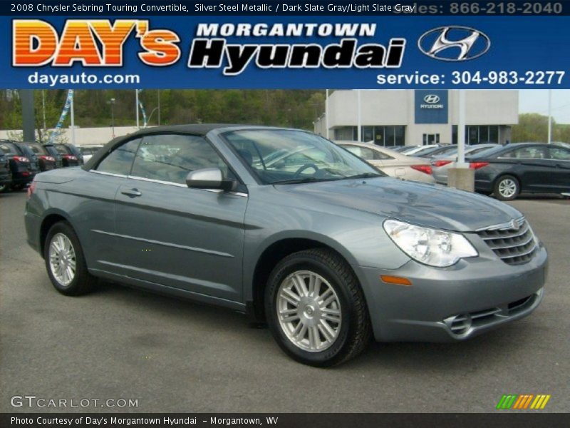 Silver Steel Metallic / Dark Slate Gray/Light Slate Gray 2008 Chrysler Sebring Touring Convertible