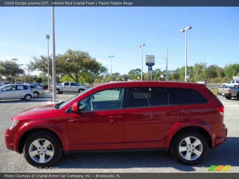 Inferno Red Crystal Pearl / Pastel Pebble Beige 2009 Dodge Journey SXT