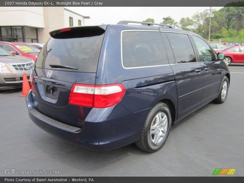 Midnight Blue Pearl / Gray 2007 Honda Odyssey EX-L