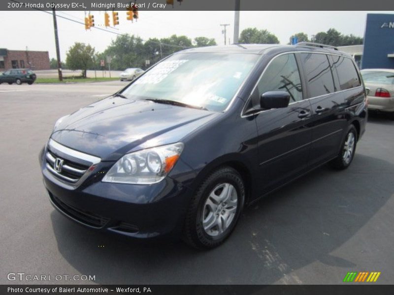 Midnight Blue Pearl / Gray 2007 Honda Odyssey EX-L