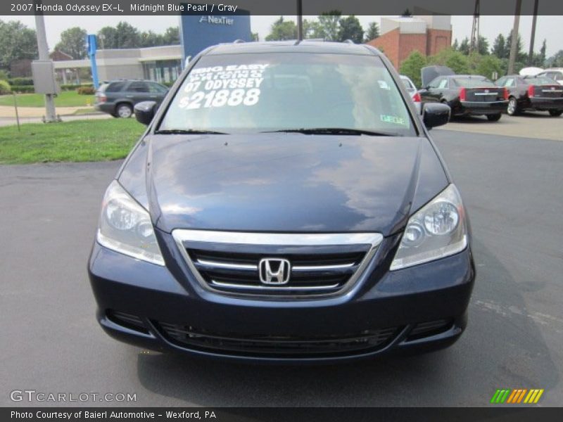Midnight Blue Pearl / Gray 2007 Honda Odyssey EX-L
