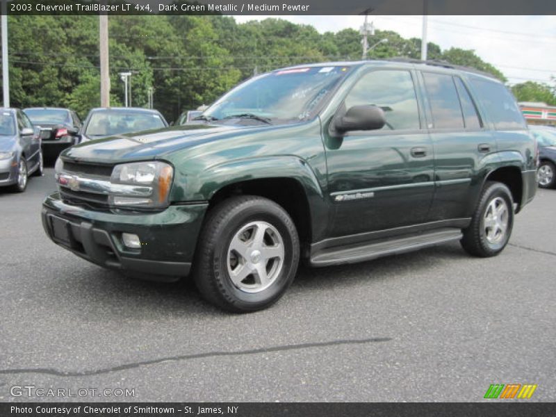 Dark Green Metallic / Medium Pewter 2003 Chevrolet TrailBlazer LT 4x4
