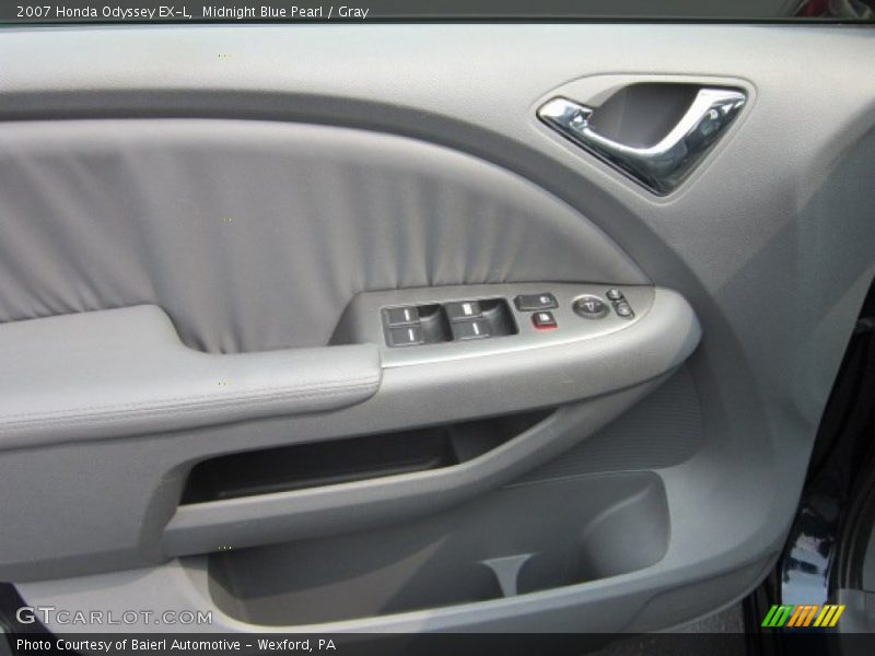 Midnight Blue Pearl / Gray 2007 Honda Odyssey EX-L