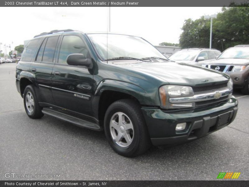 Dark Green Metallic / Medium Pewter 2003 Chevrolet TrailBlazer LT 4x4