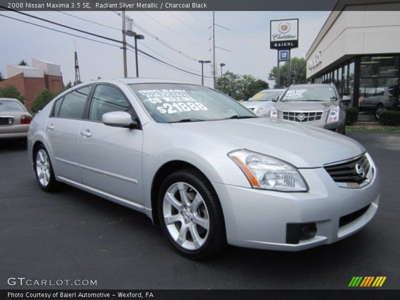 Radiant Silver Metallic / Charcoal Black 2008 Nissan Maxima 3.5 SE