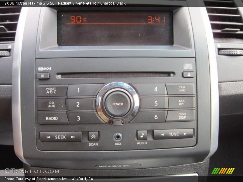 Radiant Silver Metallic / Charcoal Black 2008 Nissan Maxima 3.5 SE