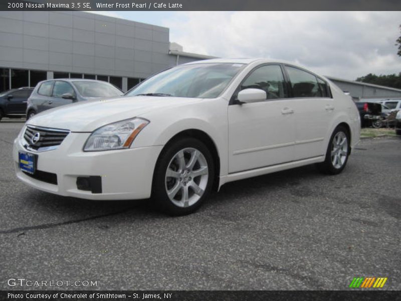Winter Frost Pearl / Cafe Latte 2008 Nissan Maxima 3.5 SE