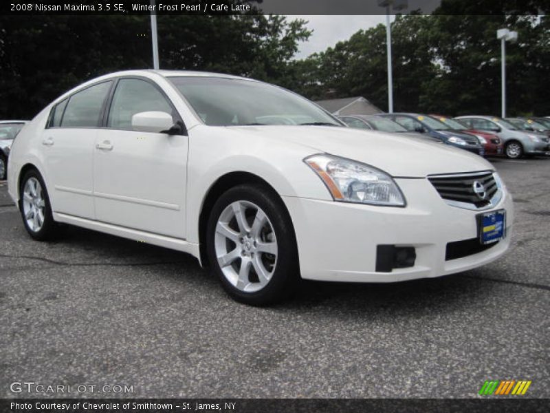 Winter Frost Pearl / Cafe Latte 2008 Nissan Maxima 3.5 SE